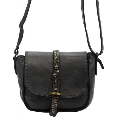 Dámská kožená crossbody kabelka VS 002 černá