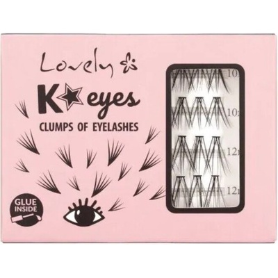 Lovely Изкуствени мигли на снопчета K Eyes, 40 броя