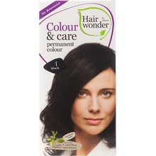 Hairwonder Colour & Care Bio prírodná dlouhotrvající farba na vlasy 1 Black - čierna