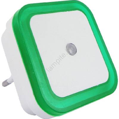 Baterie Centrum Led нощна лампа със сензор за сумрак led/0, 5w/230v зелена (bc0192)