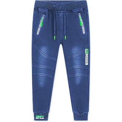 Kugo zateplené kalhoty s imitací riflí modrá