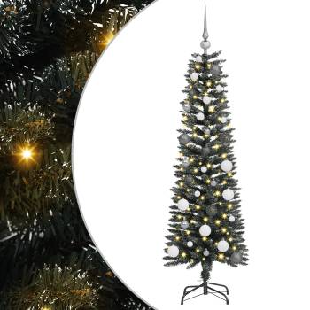 vidaXL С изкуствено коледно дърво с 150 LED светодиода Зелен 150 cm (3395927)