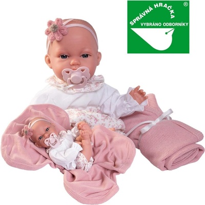 Antonio Juan 70358 TONETA realistická miminko se speciální pohybovou funkcí a měkkým látkovým tělem 34 cm
