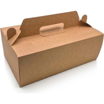 Krabička papírová 267x159x80, kraft, six-pack, 50ks/kart