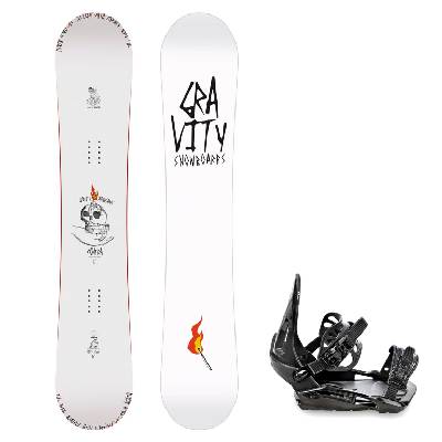 Gravity snowboards Snowboard komplet Gravity Contra 25/26 + vázání RAVEN S230 Black Velikost: 162 cm, Velikost vázání: M/L
