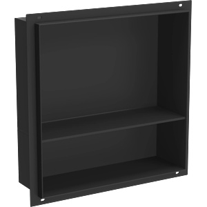 Mexen X-Wall-NR нишева етажерка без фланец с рафт 30 x 30 см, черна - 1971303010S (1971303010S)