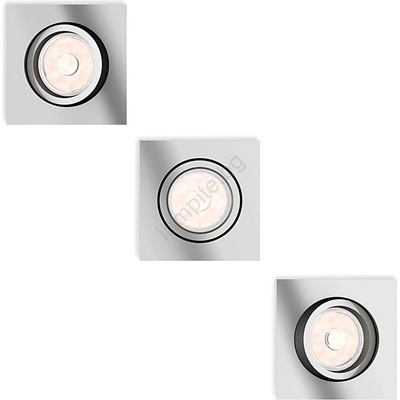 Philips 50403/11/PN - Комплект 3x Осветление за окачен таван DONEGAL 1xGU10/5, 5W/230V (P1946)