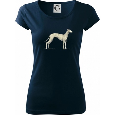 Vintage Whippet Pure dámske tričko Tmavomodrá veľmi tmavá skoro čierna