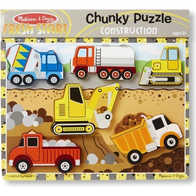 Melissa & Doug obrázkové puzzle s hrubými dielikmi Na stavbe
