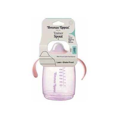 Tommee Tippee Tréninkový hrneček se savičkou 240 ml růžový