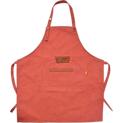 Clayre & Eef Oranžová kuchyňská zástěra 78x70 cm