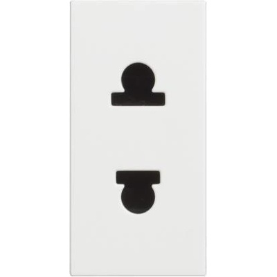 BTicino Контакт ЕВРО/АМЕРИКАНСКИ стандарт 2P 1 мод. 16A детска защита цвят Бял Classia Pro - RW4125P (RW4125P)