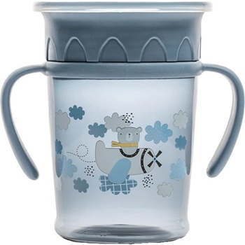 Lorelli Неразливаща се чаша с дръжки Lorelli My Friend - 360°, 275 ml, синя (10230520004)