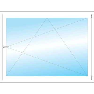 OKNA HNED Plastové okno 147x111 cm bílé otevíravé a sklopné pravé