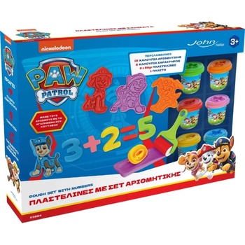 John Hellas Paw Patrol Plasteline John Dough Set With Numbers (03986pm)
