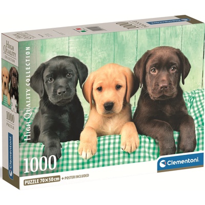 Clementoni Пъзел Clementoni от 1000 части - Три лабрадорчета (39946)