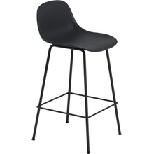 Muuto Fiber Stool 65cm s opierkou tube base + black