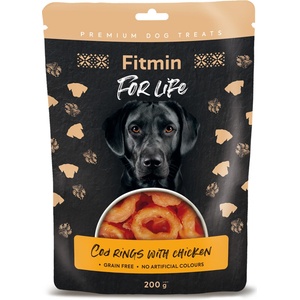Dibaq Fitmin For Life Рибни месни кубчета с пилешко лакомство за кучета 200 g