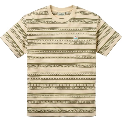 Passenger Мъжка тениска Passenger Mellower Jacquard Relaxed Fit T-Shirt - Geo Stripe Birch / Khaki (216-7861-0112)