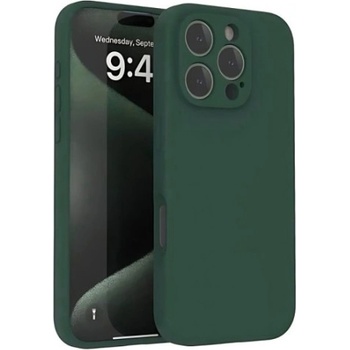 Mobi-Fon Силиконов кейс iPaky матиран, За iPhone 16 Pro Max (6.9), Тъмнозелен (IPH-16PMAX-006)