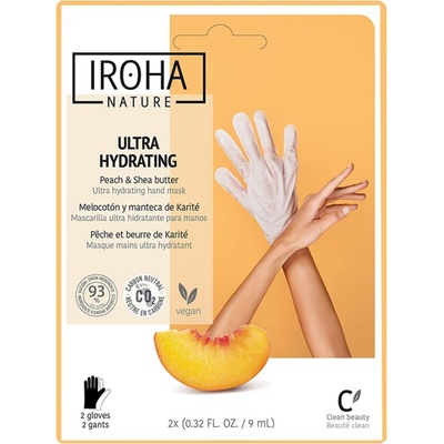 Iroha Nature Подхранваща маска за ръце с праскова, 1 чифт