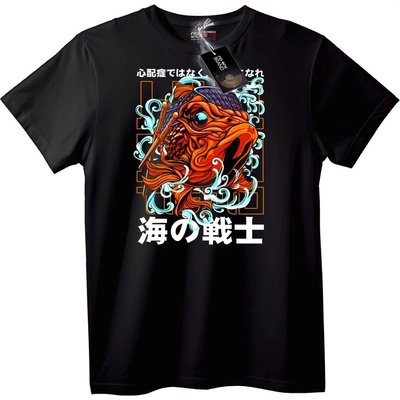 NOONEBRAND Тениска Морски Воин Кои - 2XL, Black