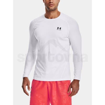 Under Armour pánské funkční tričko UA HG Armour Fitted LS-WHT bílé