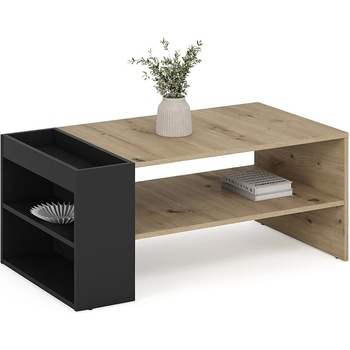 Halmar Холна маса murcia дъб артизан / черна