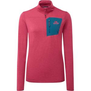Mountain Equipment Дамски поларен пуловер Mountain Equipment Women's Lumiko Zip-T Fleece jumper - Maroon / Majolica - размер 42 (EU) (105-7226-0515)