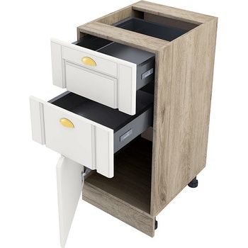 ИРИМ Долен кухненски шкаф Сити АРФ-Бяло мат-09-73 ляв 40 см