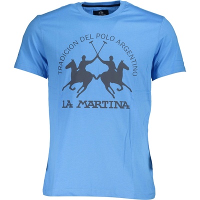 La Martina MEN'S SHORT SLEEVE T-SHIRT BLUE černá světle modrá
