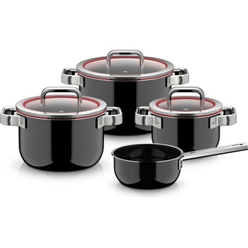 WMF Fusiontec Function Pro, комплект тенджери с касерола и 3 капака, 7 ел (518605290)