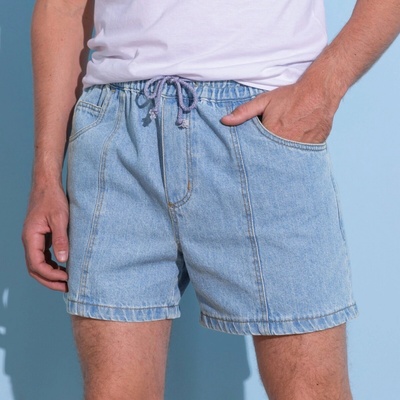 Blancheporte šortky z lehkého denimu sepraná modré