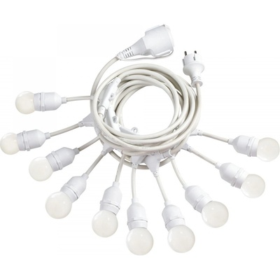 Ideal Lux 246802 záhradná závesná svetelná reťaz Fiesta 10x15W E27 IP44 biely