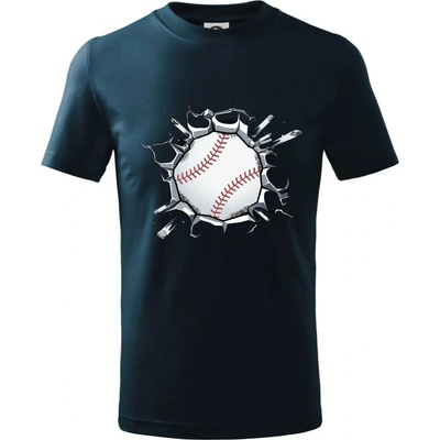 Baseball lopta v triku tričko detské tmavomodrá