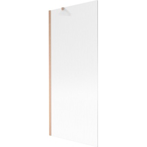 Mexen Next параван за вана 1-крилен 80 x 150 cm, ивици, матирана мед - 895-080-000-00-09-65 (895-080-000-00-09-65)