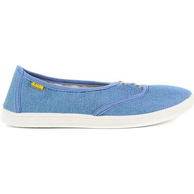 Oldcom Dámske bavlnené Slip-on tenisky SARAH svetlomodrá biela