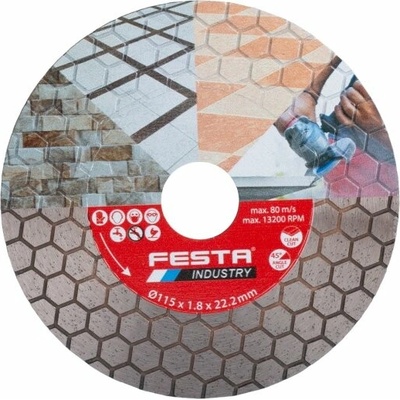 kotúč diamantový rezný 115x1,8x22,2mm FESTA INDUSTRY