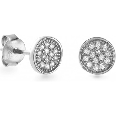 Again Jewelry strieborné kôstkové náušnice s kubickými zirkónmi AJNS0021
