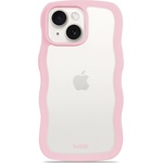 Holdit Гръб Holdit Wavy Case iPhone за 15/14/13 - Розова рамка