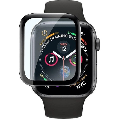 gLine Удароустойчив протектор силиконов за часовник gLine PET с черен кант за Apple iWatch 40mm, Прозрачен/Черен (15588)
