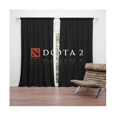 Sablio Závěs DOTA 2 Černá: 2ks 140x250cm