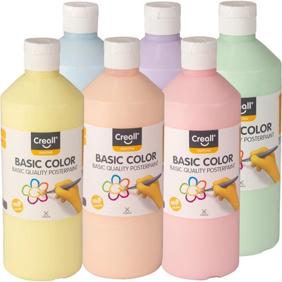 Creall Temperové barvy Pastel 6 x 500 ml mix pastelových barev