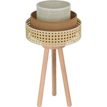 Brilagi - Настолна лампа CEDAR LUNETA 1xE27/15W/230V ратан/кафяво/крем (BG1138)