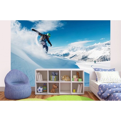 Dimex MA-5-1575 Samolepicí vliesová fototapeta na zeď Jízda snowboardisty rozměry 375 x 250 cm