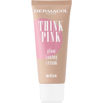 Dermacol Think Pink Glow Toning Cream rozjasňující tónovací krém 2 Medium 30 ml