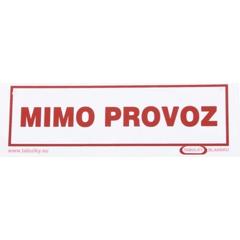 Tabulka Mimo provoz