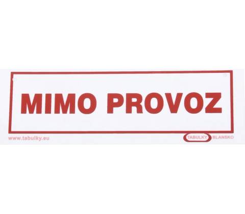 Tabulka Mimo provoz