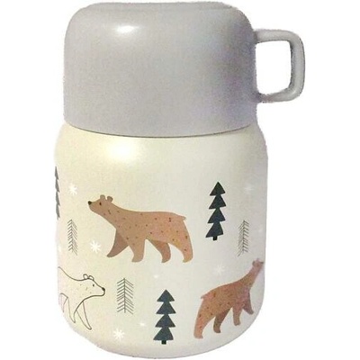 Kitchisimo nerezová termoska na jídlo 400 ml medvídek
