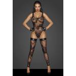 Noir Handmade F242 Tulle Body with Patterned Flock Embroidery M